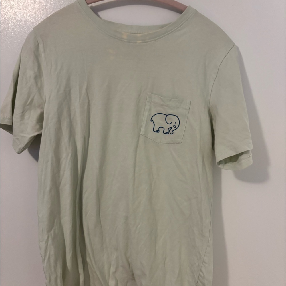 Ivory Ella Mint Green Tee with Elephant Pocket Design Casual College Girly
